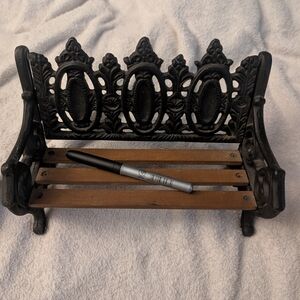 Vintage Miniature Iron Bench For Dolls